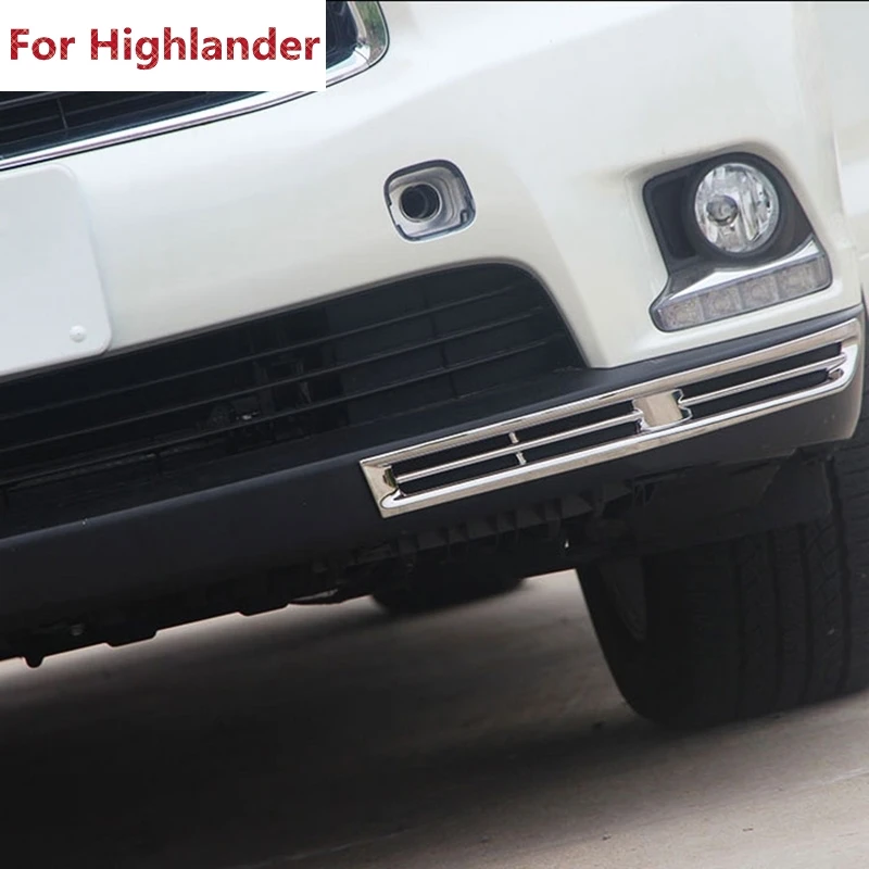 2 шт./компл. накладка на переднюю головку бампера для Toyota high Lander Kluger XU50 2015 2016 ABS