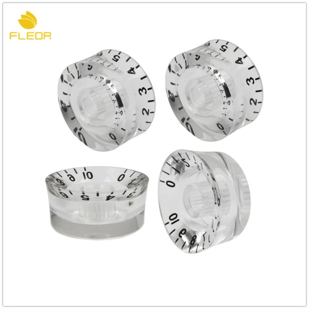 FLEOR 4 шт. прозрачный Скорость Управление ручки для электрической гитары LP SG Стиль