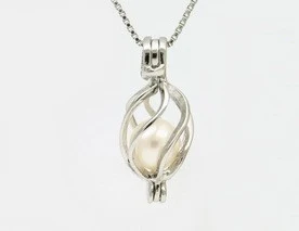 925 Silver Twisted Drop Pendant Locket,Sterling Silver Bijou Charm to Hold 7.5MM Bead for DIY Bracelet Necklace Earrings Jewelry 4
