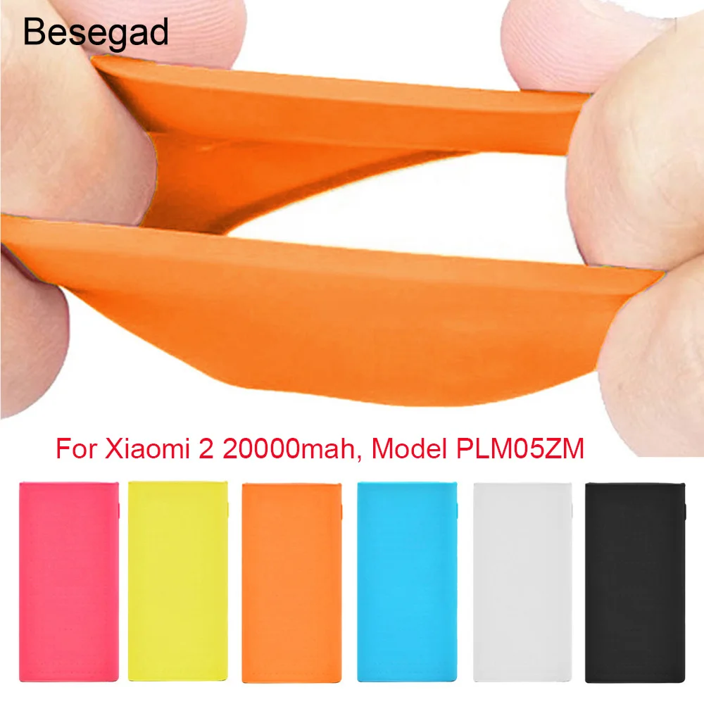 

Besegad Silicone Protective Case Cover Skin Shell Sleeve For Xiaomi Xiao Mi Xiomi 2 20000mAh Power Bank Powerbank 20000 mAh Case