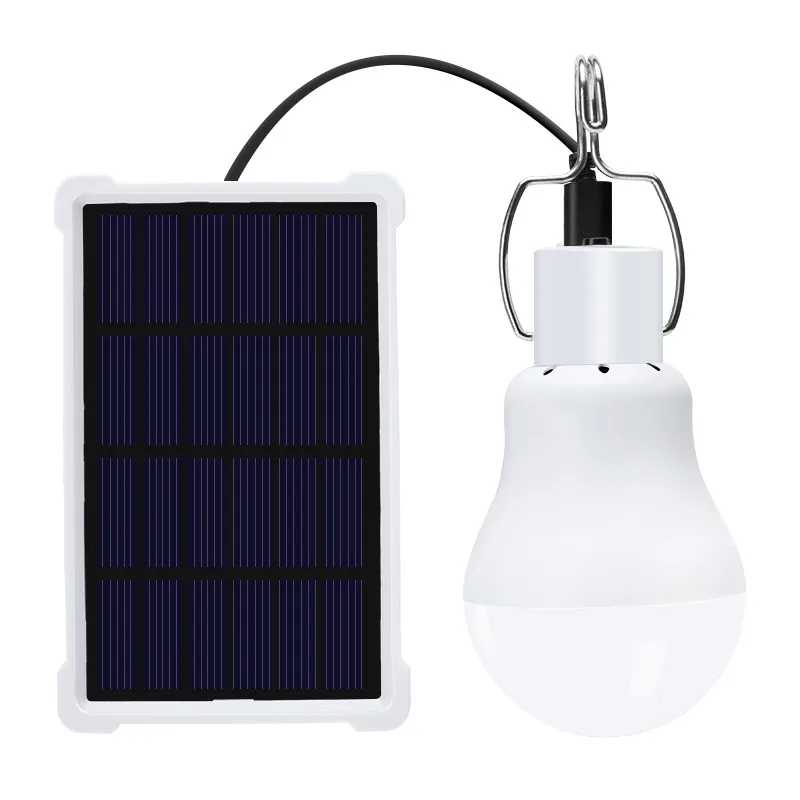 

New LED Solar Camping Light Light Sensor Solar Bulb With Solar Panel Rechargeable LED Bulb For Camping Tent Rainproof Type Solar