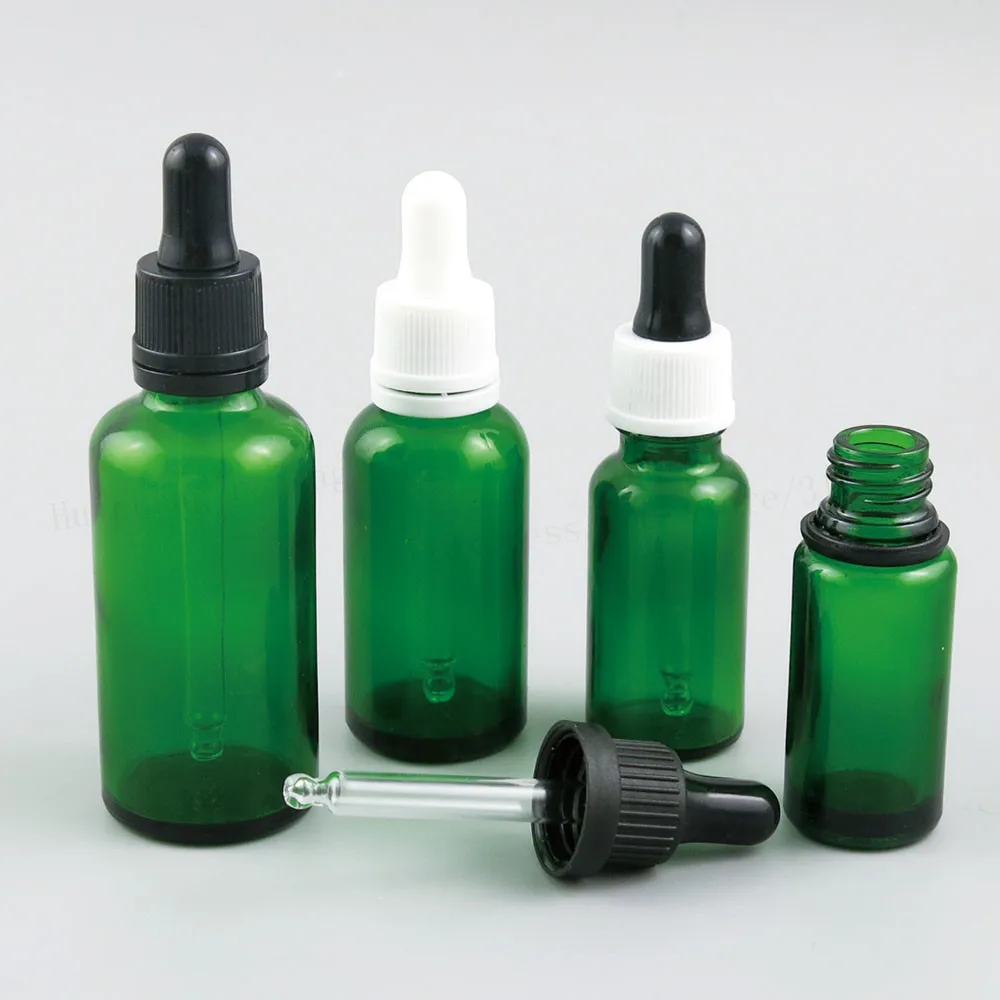 Download 200 x Refillable Green Glass Dropper Bottles for Essential ...