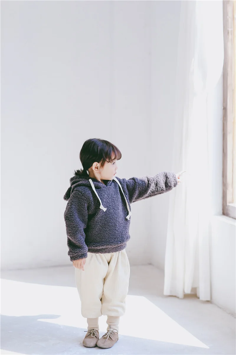 Детская флисовая шерсть с капюшоном г., детские пальто с длинными рукавами для малышей симпатичная верхняя одежда в Корейском стиле для мальчиков и девочек детский хлопковый Мягкий Топ, одежда