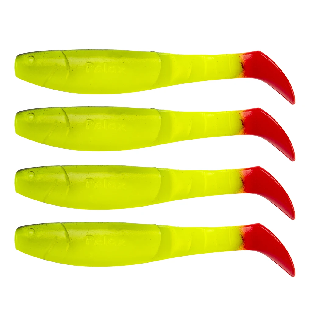 Perfeclan 4Pcs T Tail Soft Fish Lures Fishing Worm Baits Swimbaits for Jig Head & Offset Hook Soft Fish Lure Soft Fishing Lures