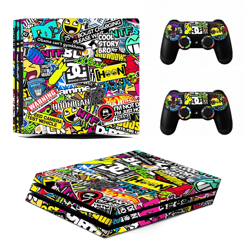 Дерево STICKERBOMB консоль кожный Чехол для Playstation 4 Pro консоль PS4 Pro кожные наклейки контроллер светодиодный защитный