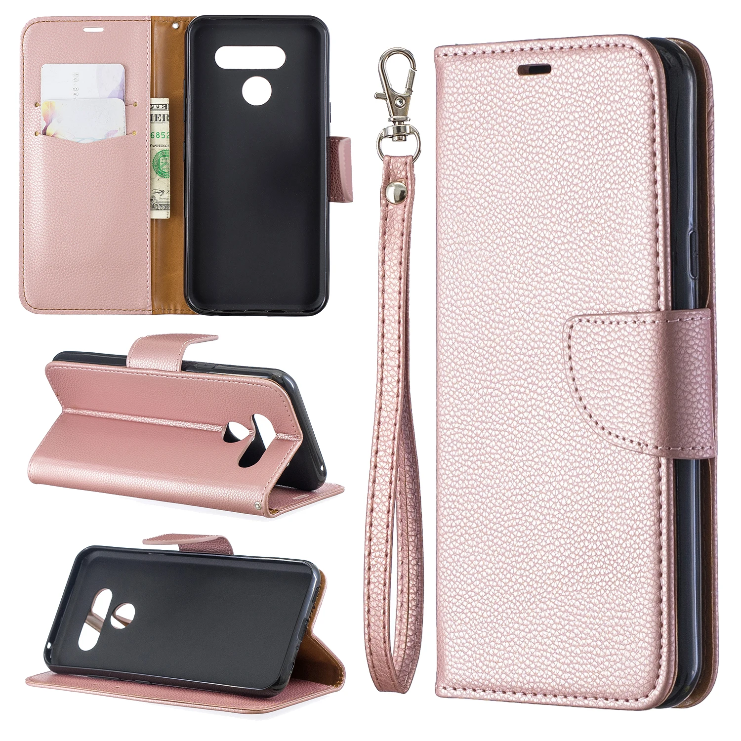 чехол K40 K50 Q60 Funda Phone Accessories Couples Simple Fashion Leather Flip Wallet Case For LG Stylo 5 K40 K50 Q60 Card Cover