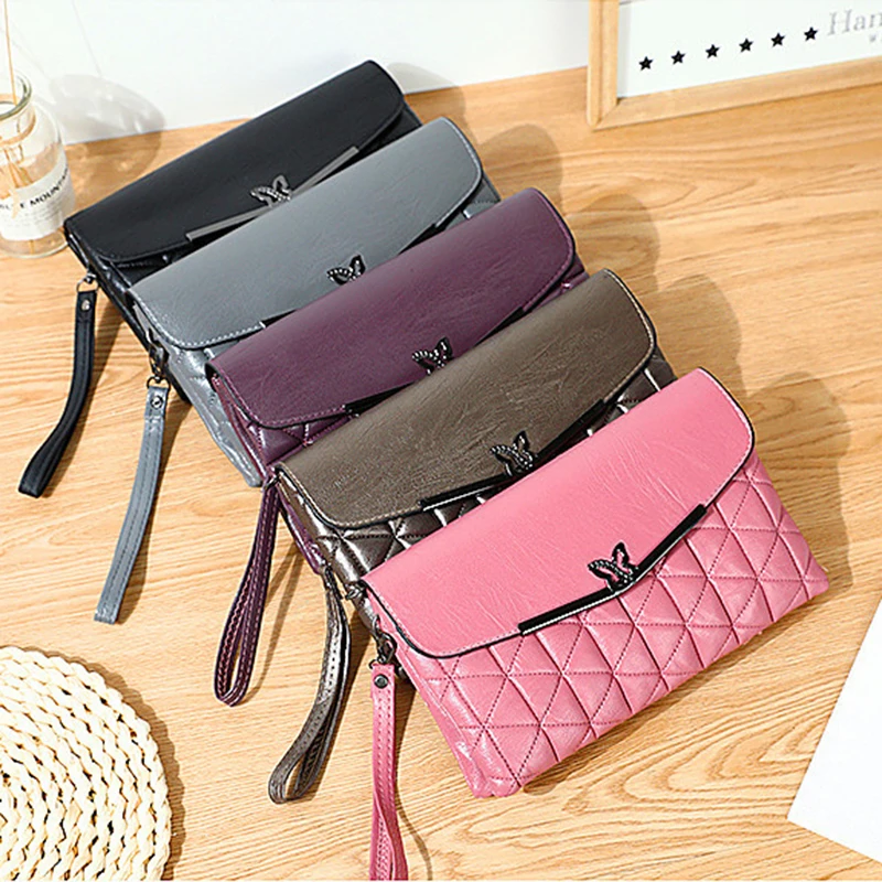 

2019 new bow waterproof PU soft leather messenger bag fashion purse