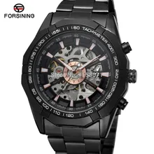 Winner мужские часы, модные,, скелет, бренд, автоматический браслет из нержавеющей стали, повседневные наручные часы, Цвет черный, FSG8042M4B1