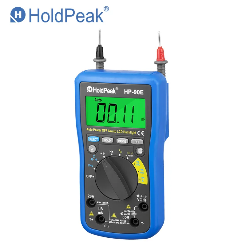 

HoldPeak HP-90E Digital Multimeter Professional Multimetro Meter Measure Instrument Auto Range with Data Hold Tester Multimeter