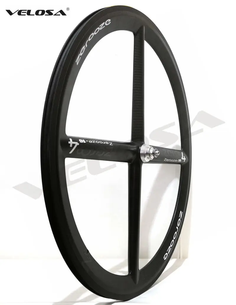 Discount Full carbon 2017 New 4 spoke carbon wheel,Zero-4 clincher/tubular wheelset. for Track or Road bike wheel 2