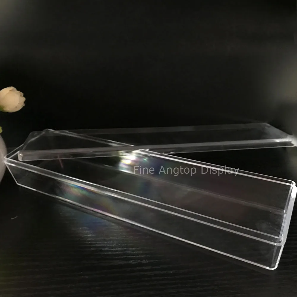 Clear Rectangle Plastic jewelry gift packaging box necklace storage box