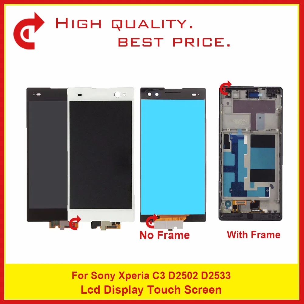 

High Quality 5.5" For Sony Xperia C3 D2502 D2533 LCD Display With TouchScreen Digitizer Sensor Panel+Free Shipping