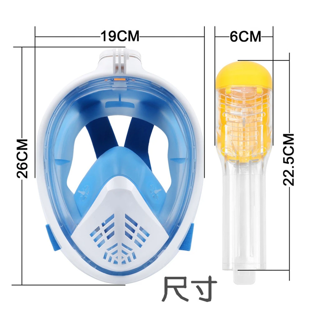 Новинка, маска для плавания, подводная радиационная защита, анти-туман, анти-разлив, маска для дайвинга на все лицо, для камеры GoPro