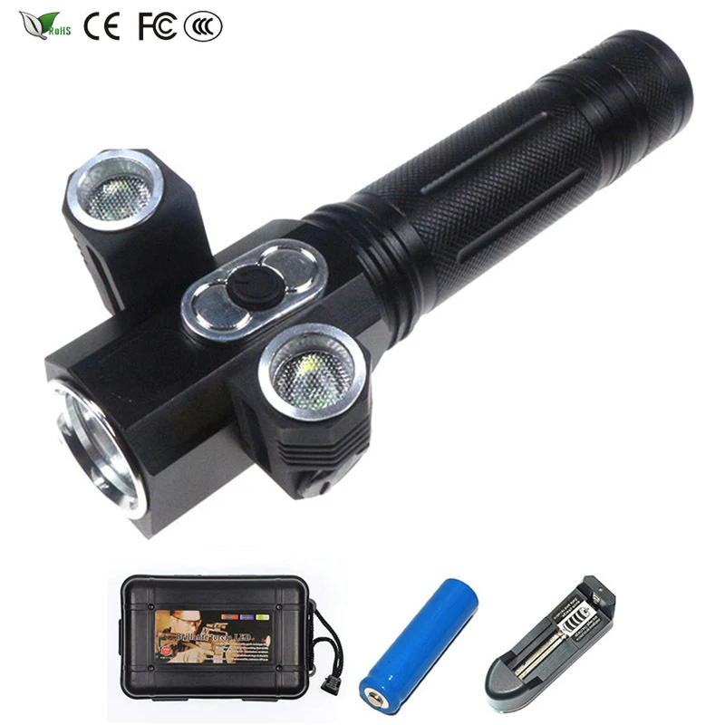 CREE T6 + 2 * XPE вращающийся фонарик 8000LM светодиодный Lanterna для кемпинга охоты Мини