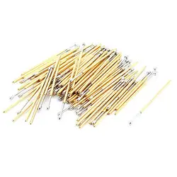 

100 Pcs PL75-E2 1.3mm Convex Tip 33mm Length Spring Testing Probes Pin