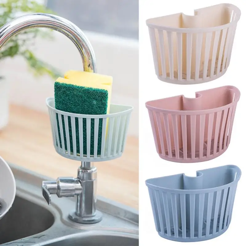 

Kitchen Water Pipe Drain Baskets Gadget Bathroom Sink Holder Storage Plastic