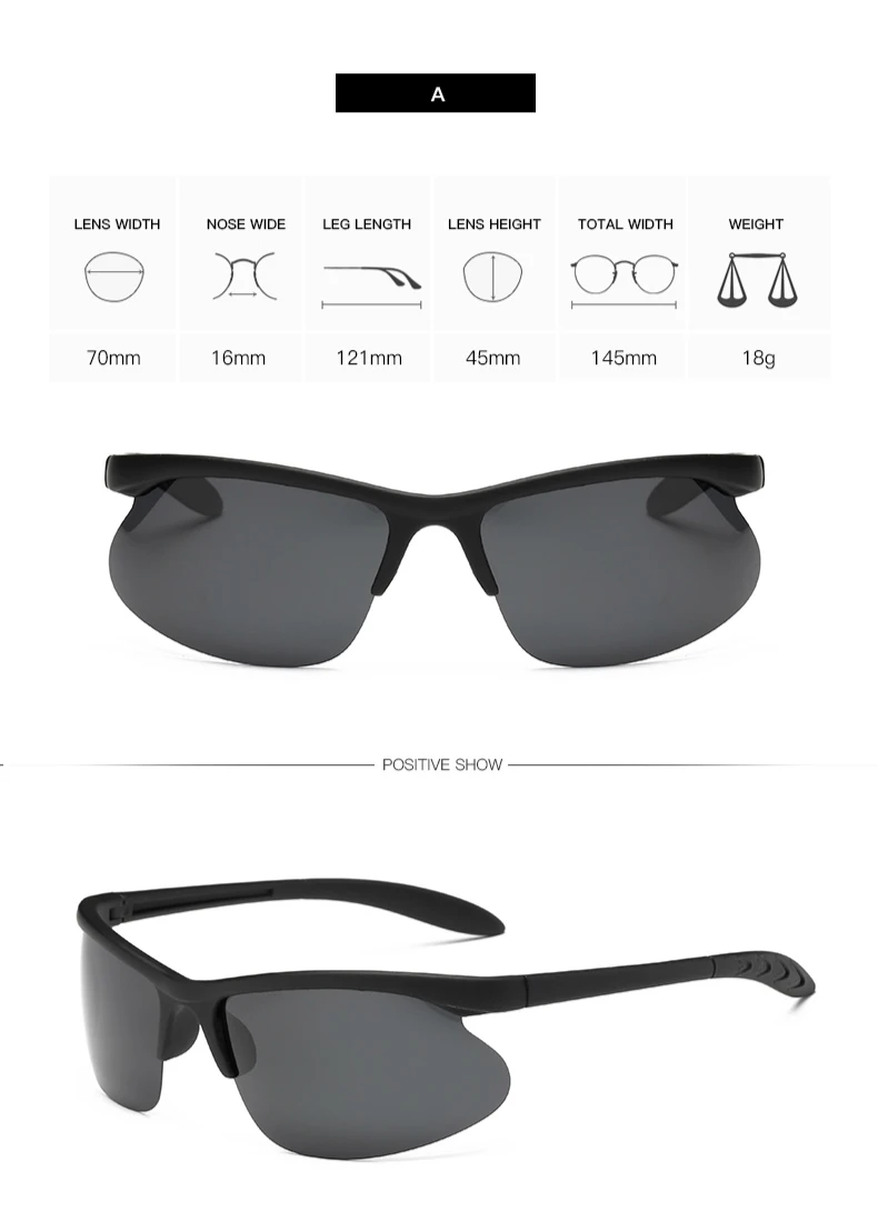 Новые мужские поляризованные солнцезащитные очки для рыбалки, для улицы, для альпинизма, вождения, езды, ветрозащитные спортивные очки - Цвет: A1111