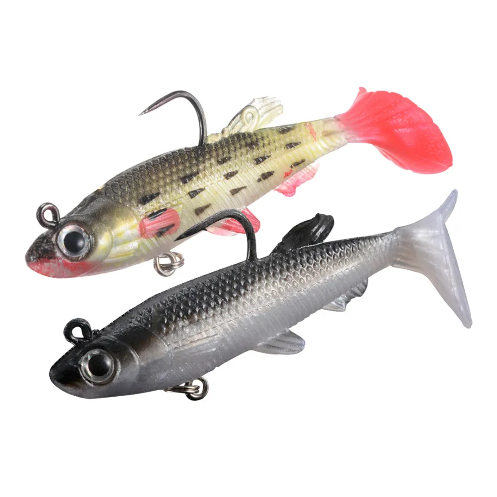 

1PCS 8cm 14g Soft Fishing Lure Hooks Artificial Bionics Bait Life-Like Carp Lure Tackle with Sharp Hook 2 Colors Fishing Baits
