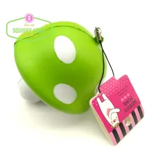 Kuutti Squishy 1 шт. милый мягкий гриб медленно поднимающийся растительный корм мягкий ремешок для телефона мягкая антистрессовая игрушка с биркой