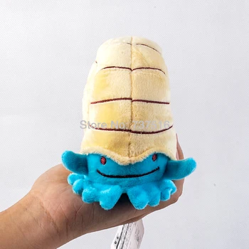 

New Anime Red And Green Spiraled Shell Ditto Metamon Omanyte Plush Soft Stuffed Omnite Doll 5 Inch Gift Xmas