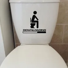 Загрузка индивидуальные наклейка на стену, для туалета наклейки Ванная комната аксессуары для украшения дома 4WS-0042