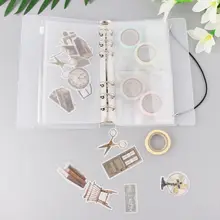 1 набор прозрачных переплетных листов, Размер А6, внутренняя Обложка для страниц, блокнот, дневник, планировщик, коллекция офисных принадлежностей