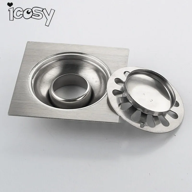 2pcs/set Hair Catcher Stopper Stainless Steel Bathtub Shower Drain Hole