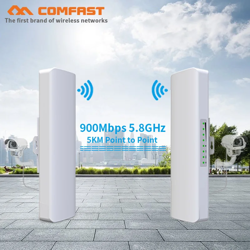 2 шт. COMFAST CF-E313AC 900 Мбит/с 5 8 ГГц открытый беспроводной AP мост км WIFI CPE точка доступа