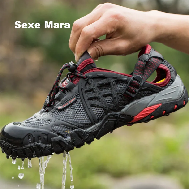 

2017 on foot hiking shoes outdoor Sneakers couple net cloth breathable women and men Sport Shoes Trainers Jogging size 35-47 N05