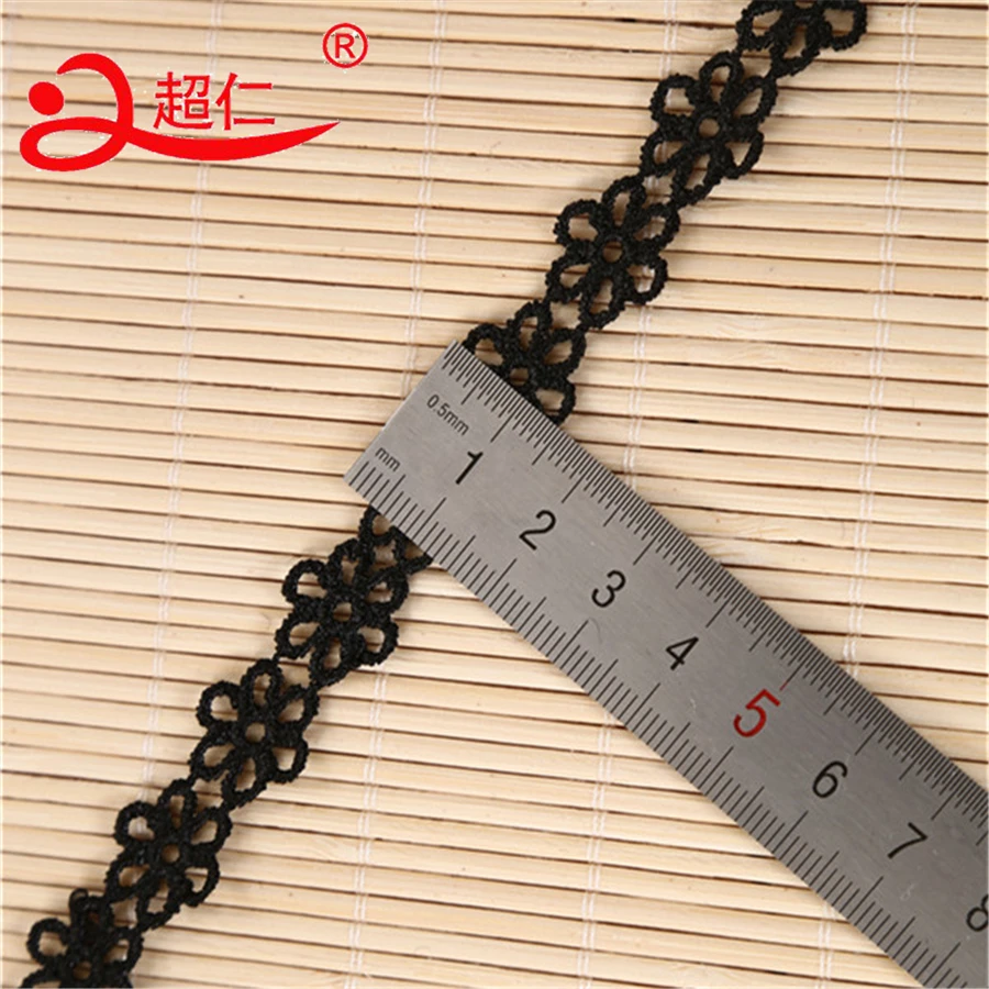 

HOT SALE 15 Yards/Lot Width 1.4cm 100% Polyester Embroidered Lace Fabric DIY Handmade Materials Lace Trim Ribbons