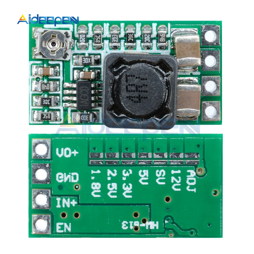 Мини DC-DC 12-24 В до 5 В пост 3A Шаг вниз Питание модуль Напряжение понижающий преобразователь Регулируемый 97.5% 1,8 V 2,5 V 3,3 V 5V 9V 12V