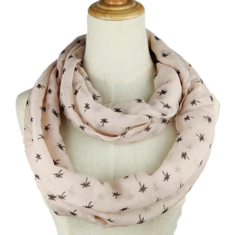 Модный женский клетчатый шарф-кольцо в виде цветка, шарф в горошек с кольцом-петлей, шарфы, безграничная шаль, высокое качество, весна-осень - Цвет: mei18