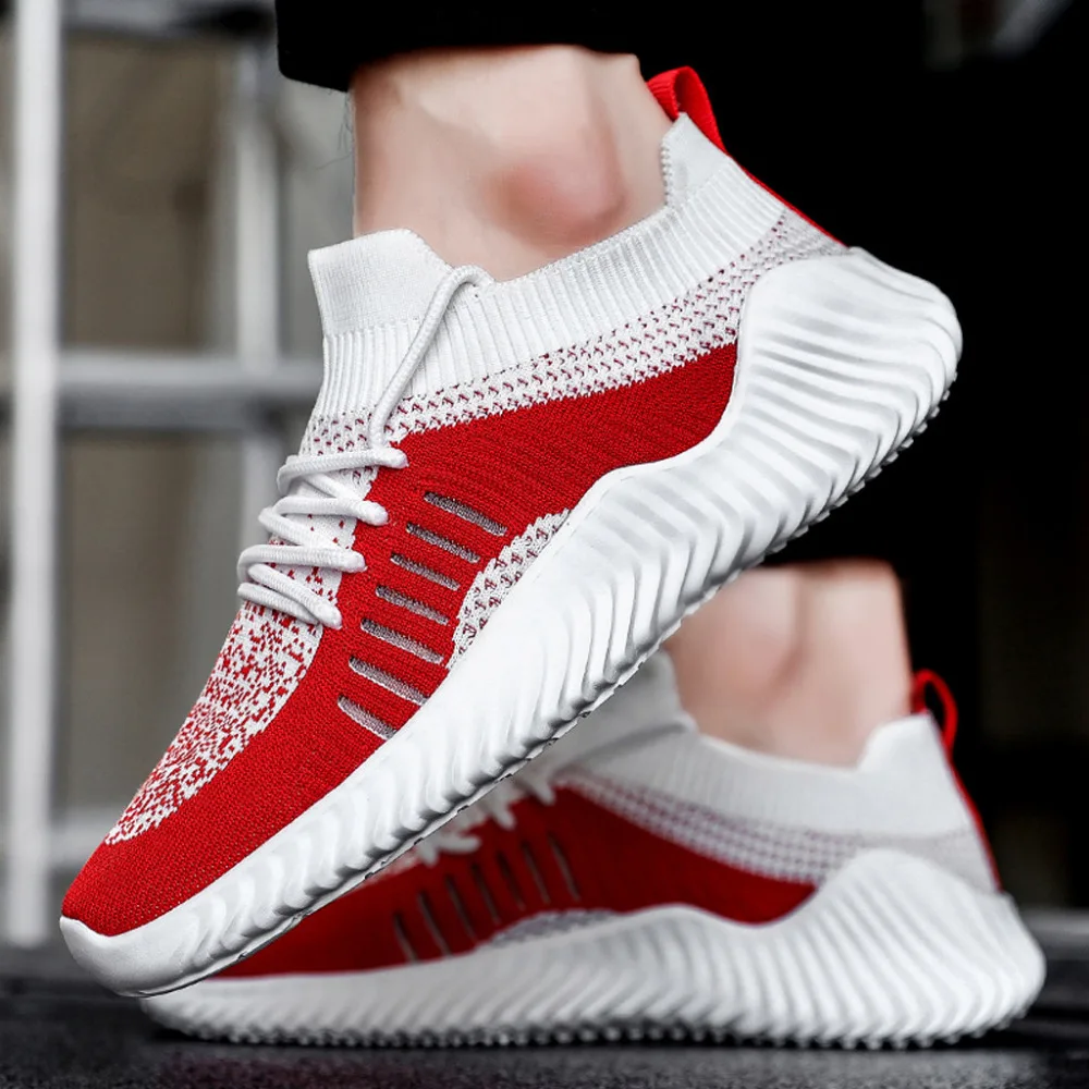 2019 Men's mesh breathable sports shoes wear running shoes fashion wild lightweight casual comfortable sneakers homens 40J5 (12)