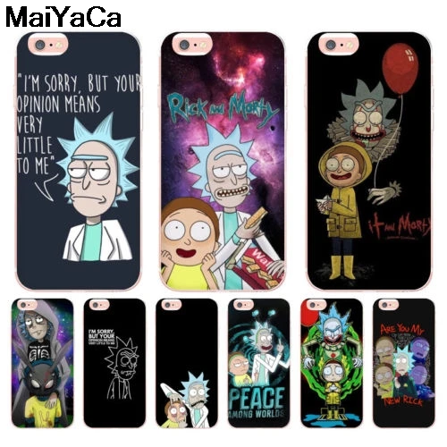 MaiYaCa Comic Meme Rick And Morty для iPhone 4S SE 5C 5S 6 6S 7 8 Plus X XR XS MAX чехлы телефонов прозрачные мягкие