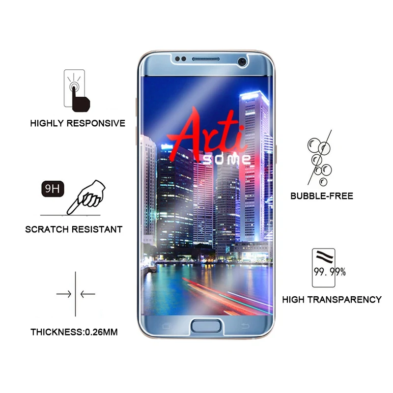 ARTISOME For Samsung Galaxy S7 Screen Protector Tempered Glass Transparent HD Ultra-thin Glass For Samsung Galaxy S7 G9300 Film (3)