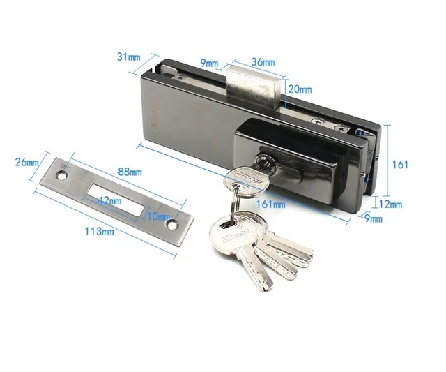 Premintehdw Glass Door Floor Lock Latch For Commercial Frameless Glass