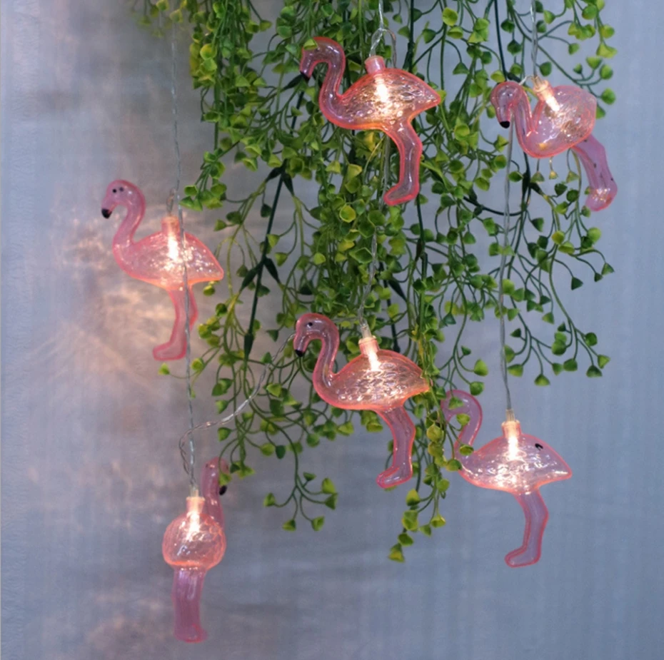 

YINGTOUMAN NEW Flamingo Shaped Plugs Fairy String Lamp Outdoor Christmas Day Garden Party Decoration Light 5m 30led
