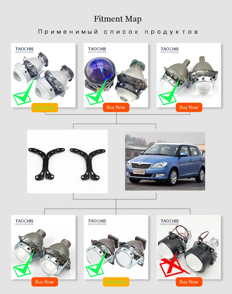 Skoda Fabia adapter frame transition bracket koito q5 hella 3r g5 bi xenon projector lens (8)