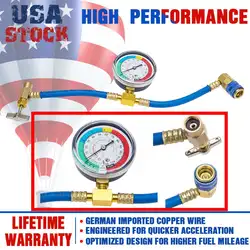 Carbole Воздушный манометр манифольда R-134A A/C подзарядки шланг с манометром для замены фреона трубы