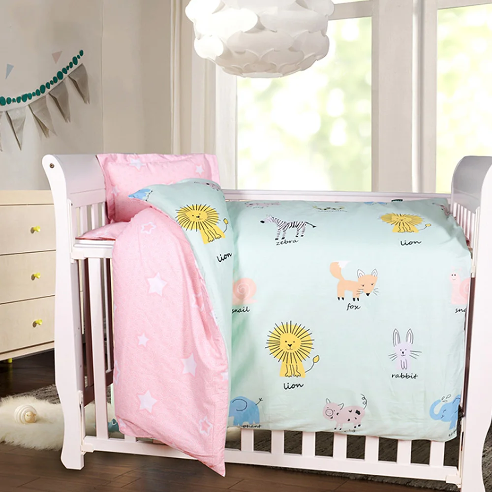 3 шт. хлопок постельное белье Комплект для мальчиков и девочек мультфильм детские постельные принадлежности комплект включает наволочку простыни - Цвет: 3