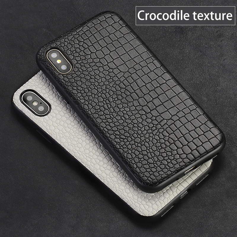 

Fashion phone protective case for iPhone X crocodile left and right pattern all-inclusive mobile phone case for iPhone series