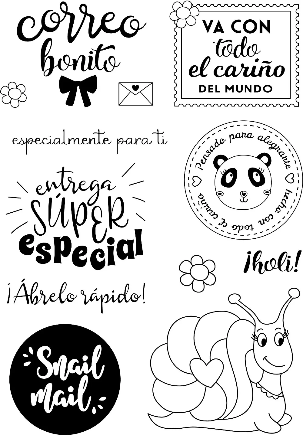 Spanish Word Transparent Clear Silicone Stamp/seal For Diy Scrapbooking/photo Album Decorative