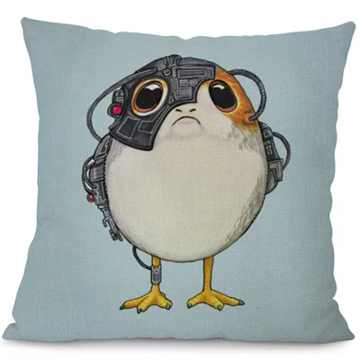 Чехол для подушки Porg из хлопка и льна, Звездные войны, цифровой домашний декоративный с рисунком, диванная подушка, чехол для дивана, стула - Цвет: 10