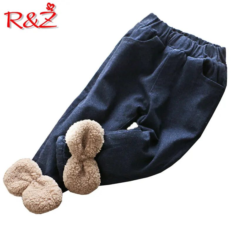 

Children's cowboy warm trousers Han edition Big bowknot grinding feet pants 19788 MAO of the girls