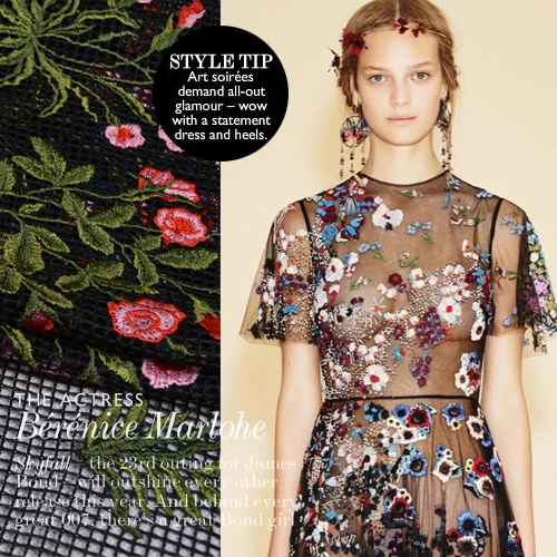 vestido de renda colorido