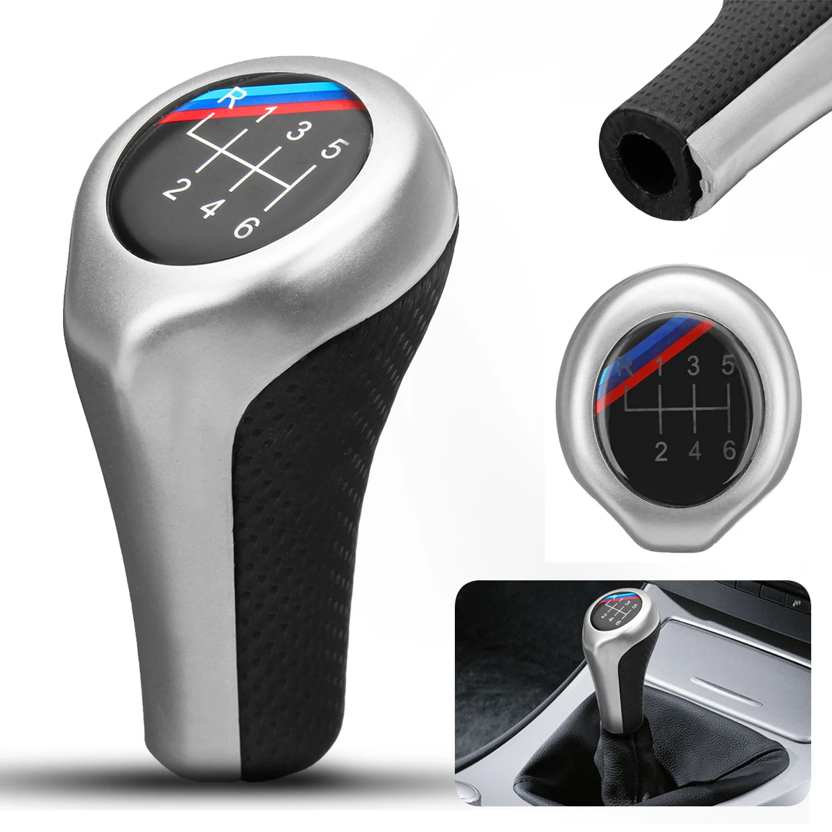 

5/6 Speed Leather Car Manual Gear Shift Knob Stick Gaiter Cover for BMW E81 E82 E87 E90 E91 E92 E60 E61 X1 E84 X3 E83 X5