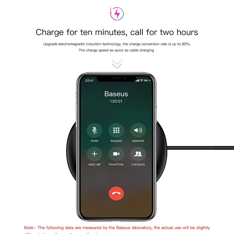 Беспроводное зарядное устройство Baseus QI для iPhone X 8 samsung Galaxy S9 S8, настольное зарядное устройство для мобильного телефона, быстрая зарядка