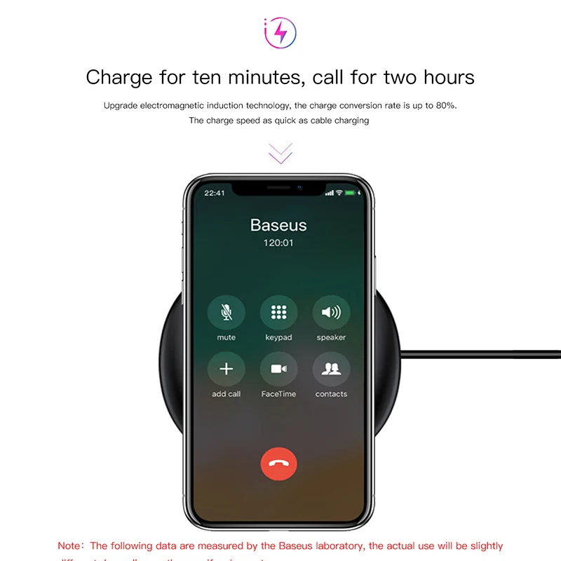 Baseus QI Беспроводное зарядное устройство для iPhone X 8 Samsung Galaxy S9 S8 мобильный телефон