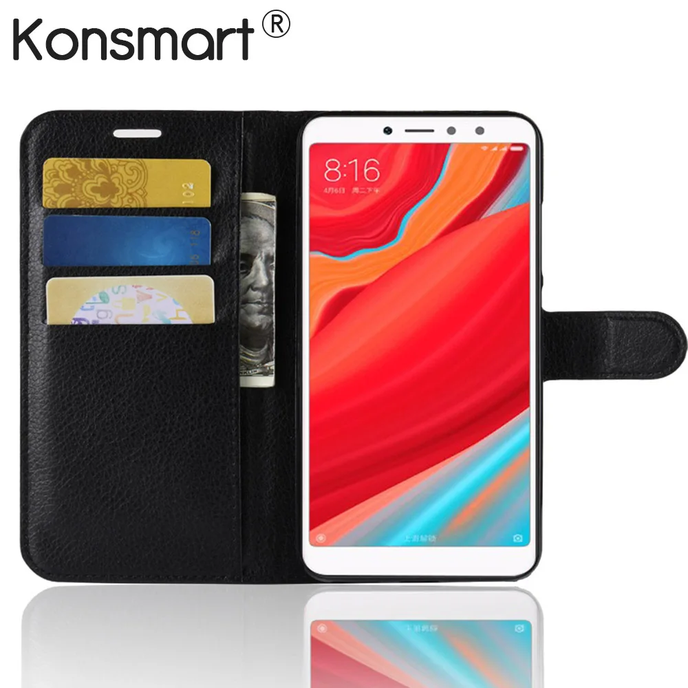 

KONSMART Phone Case For Xiaomi Redmi S2 Wallet Book Case Back Cover Global Version Redmi S2 Flip PU Leather Phone Cases 3GB 32GB