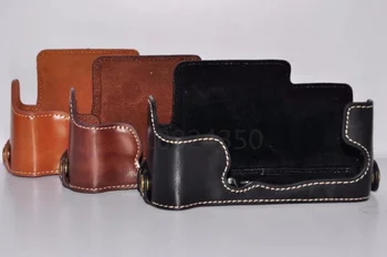 

Camera Video Bag Leather case Cover Camera Bag For FujiFilm Fuji XE3 X-E3 Camera Half Bag Body Set battery bottom opening